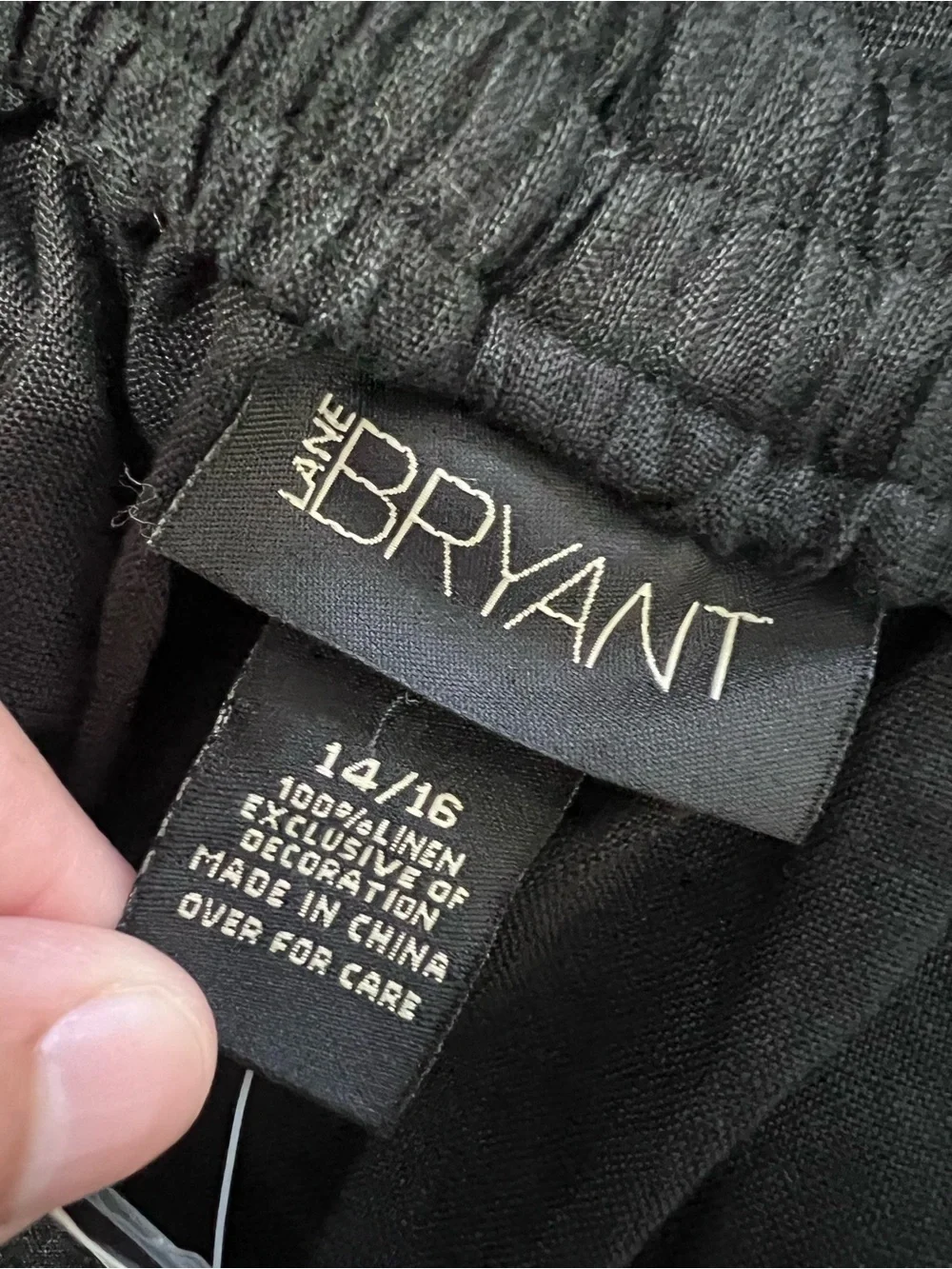 Lane Bryant Black Cropped Drawstring Pants size 14/16